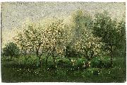 Charles-Francois Daubigny Apple Trees in Blossom
